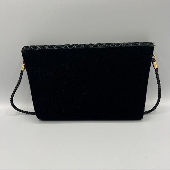 Whiting and Davis Velvet Weave Shoulder Bag Clutch - Picture 2 of 7